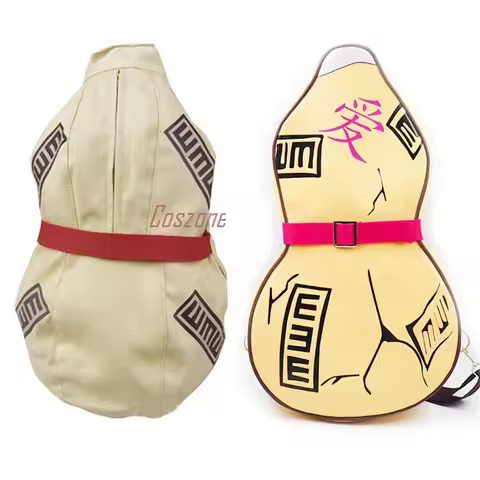 Gaara Gourd Bag Cosplay Prop PU Bags Canvas Backpack Student School Bag Teenage Casual Travel Should