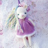 針織獨角獸毛絨獨角獸鉤針獨角獸公仔獨角獸玩具Magik獨角獸