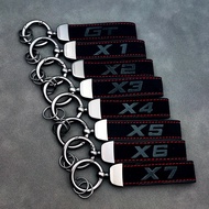 Luxury Women Suede Leather Car Keychain For BMW X1 F48 E84 U11 X2 X3 E83 F25 G01 X4 X6 E71 X5 E70 F1