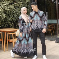 BAJU BATIK COUPLE PASANGAN MODEL GAMIS KEMEJA PANJANG ANAK MUDA