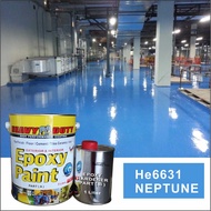 NEPTUNE ( HE6631 ) EPOXY FLOOR PAINT ( HEAVY DUTY BRAND ) CAT LANTAI RUMAH / TOILET TILES / CEMENT / FLOOR