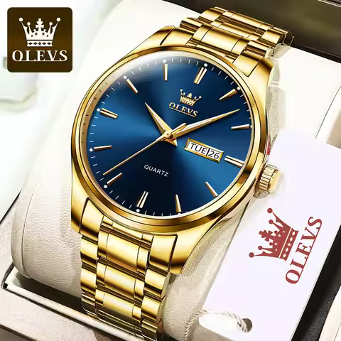 OLEVS brand multifunctional waterproof night light men's watch 6898