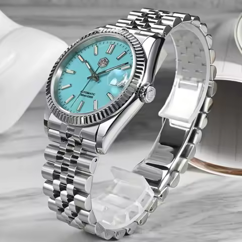 San Martin 36mm Automatic Mechanical Watch with Waterproof and Night Light, Business Casual Watch SN