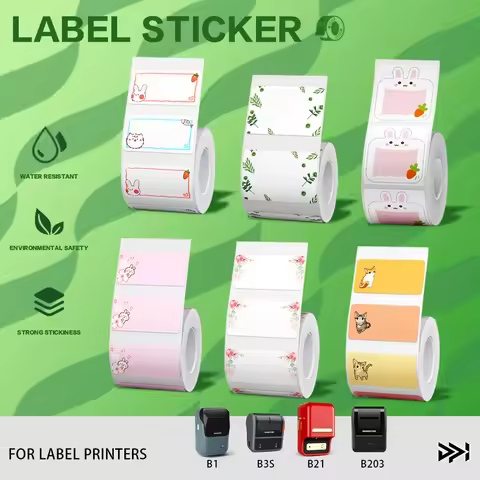 【COLOR Label Sticker】NiiMBOT B1/B21/B203/B3S 30-40MM Self-adhesive Waterproof Digital Number Cake St