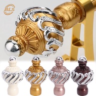 Home Curtain Accessories Roman Decorative Head Rod Finial Adjustable Extendable Head Curtain Track Seal Spiral Plug