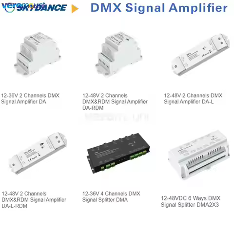 Skydance DMX512 Signal Amplifier Signal Repeater DMA 4 Channel DA DA-L DA-RDM DA-L-RDM 2 Channel DMA