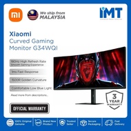 Xiaomi Curved Gaming Monitor G34WQi | 3 Years Warranty | 21:9 Ultra Wide Screen | 3440×1440 Resoluti