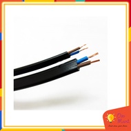 Quality cable 2c x 2.5mm Temporary Wire Black 100% Copper per meter