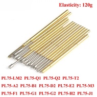 10PCS PL75 Tip 0.74mm Spring Test Probes High Carbon Probe Retractable Test Needle A2/B1/1D/D2/E2/F1
