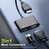 HDMI to VGA+ HDMI converter HDMI to HDMI+ VGA audio/ HDMI to VGA HDMI 2in1 converter/