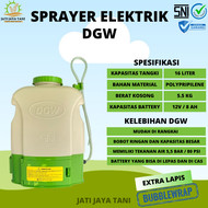 Tangki Tengki Tenki Sprayer Elektrik DGW 16 Liter Sprayer Elektric Elektrik 16 Liter Alat Semprot Pertanian Elektrik 16 Liter