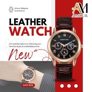 Jam Tangan Men Watch Leather Watch 3 Eye Fashion Casual Business Watch Lelaki