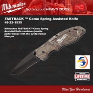 MILWAUKEE FASTBACK CAMO SPRING ASSISTED FOLDING KNIFE - 48-22-1535 (LIMITED LIFETIME WARRANTY)