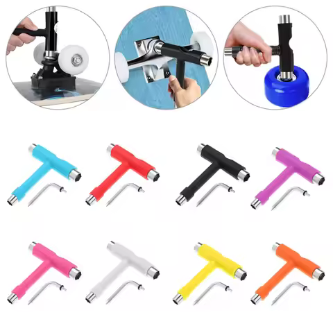 Professional All In One Multi-Function T/Y Shape Longboard Roller Skate Tool Skate Tools Screwdriver