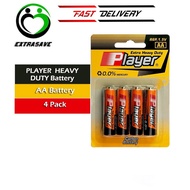 High Quality Bateri AA / AAA / D Extra Heavy-Duty Carbon AA Battery (4pcs)