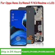 OLED สำหรับ OPPO Reno2 Z / Reno2 F / K3 / Realme X LCD พร้อมชุดประกอบดิจิไทเซอร์หน้าจอสัมผัสอะไหล่2Z