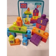 Fisher price mega bloks mega blocks block numbers 20pcs preloved