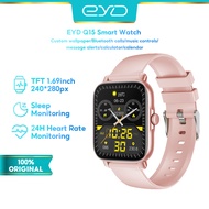 EYD Q15 Original sentuhan penuh Smartwatch Sport Tahan Air Smart Bluetooth Watch Heart Rate Gelang Pedometer Pelacak Kebugaran 1.69" Fitness Tracker Custom Wallpaper Bluetooth Call Ladies Smart Watch