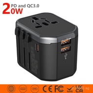 Universal Travel Adapter20W Socket Adapter Universal Converter Global Fast Charging Travel 9C6K