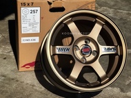 New Car Sport Rim AUTO OPTIONS WHEELS SSW257 15x7J 4x100 ET28 ABDS/LPBR Bronze - READY STOCK