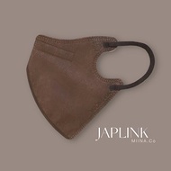 【加大】JAPLINK MASK【D2 / N95】 立體口罩-大可可x灰扁耳