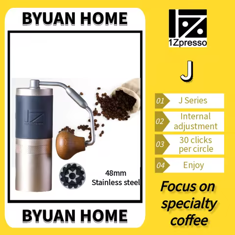 1pc New 1zpresso J fordable handle 48mm conical burr offee grinder coffee mill grinding core manual 