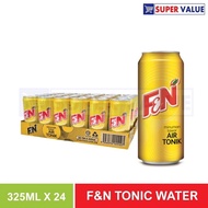 F&N Tonic Water Sparkling Flavoured Drink Zero Sugar Halal Certified Refreshing Beverage 325ml x 24 