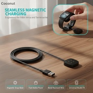 [coconut] Battery-friendly Fast Charging 1M USB Watch Cable Durable Cord for Fitbit Sense 2/Versa 4/