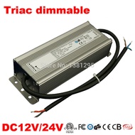 DC 12V 24V Power supply electronic transformer triac Dimmable Led Driver 25W 50W 80W IP67 alimentation 220 12V Strip Dimming