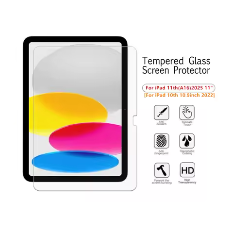 2Pcs Tempered Glass Film For Apple iPad 11 A16 2025 11th Generation A3354 55 56 for iPad 10th 10.9 2