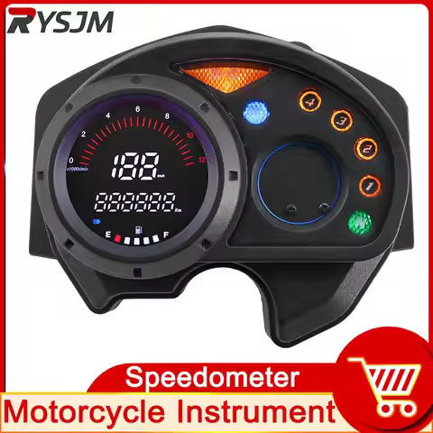 Motorcycle Speedometer Digital Instrument Tachometer Motor Dashboard Instrument Panel Meter Oil Leve