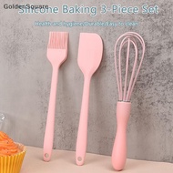 GG 3PCS/SET Silicone Baking Set Cake Cream Spatula Scraper Kitchen Household Egg Whisk Barbecue Oil 