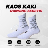 MECS-Stride Lines White/Black-Running-running socks-quarter socks-calf socks-calf running socks-Stri
