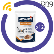 ADVANCE - 貓濕糧 【處方減重配方】 85g x12包 ✅ 此日期前最佳: 2027年4月1日 【減少脂肪積聚】 【帶來飽腹感】 【平行進口】