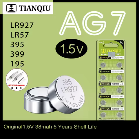 Original 10-50Pcs AG7 LR927H Button Batteries SR927SW 395 395A L926F Coin Cell Battery for Watch Toy