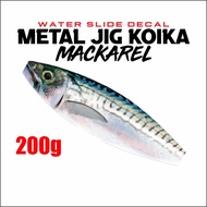 Water Slide Decal Stiker Metal Jig Koika Mackarel 10g 20g 40g 60g 80g 100g 200g