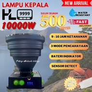 Welike Lampu Kepala Headlight 10000W LED HL-9999/HL-8889 Super Brightness Waterproof Powerful LED Ku