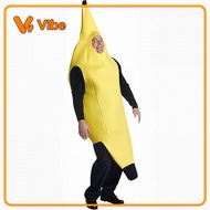 Halloween Costume  In stock Adult Banana Costume for Halloween, Fruit Outfit, Funny Banana Performan
