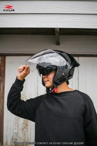 หมวกันน็อคครึ่งใบ ZEUS ZS-631 ของใหม่ 2025 !!แถมฟรีสปอยเลอร์ !!320SP #2 MATT BLACK L (59-60)