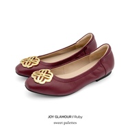 Sweet Palettes รองเท้าหนังแกะ Joy Glamour Ruby