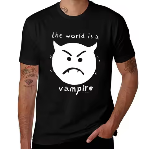 Rare Smashing Pumpkins The World Is A Vampire T-Shirt Minimalist Graphic Tee Shirt