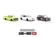 Kaido House GT 1/64 Nissan Skyline GT-R (R33) Greddy GR33 V1 Datsun KAIDO 510 Wagon Hanami V3 Diecas