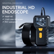 กล้องเอ็นโดสโคปอุตสาหกรรม P240กล้อง2หน้าจอขนาดนิ้ว HD 1080P กล้องงูสำหรับตรวจสอบท่อน้ำทิ้ง IP67กันน้