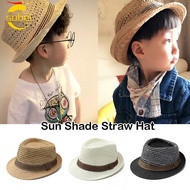 SUBEI1 Sun Cap, Short Brim Trilby Straw Fedora Hat,  Breathable Straw Floral Hat Man