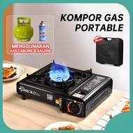 Kompor Portable 2 In 1 Gas Tabung &amp; Kaleng | Kompor Portable Mini Full Set | Kompor Portable Mini Full Set Murah GRATIS Koper Kompor