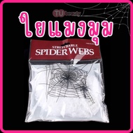 Fake Spider Web White 20 Grams + 2 Spiders