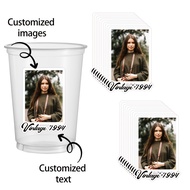 25pcs Custom Vintage 70s 80s Birthday party picture sticker with text, Personalized birthday decorat