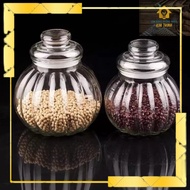 1900ML Glass Pumpkin Jar for Spices Airtight Container Food Container Glass Jar