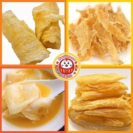 【B mart】Cod Fish Maw Kelembung Ikan 新西兰鳕鱼胶 烘 鱼鳔 鱼漂 桂花鱼 尖肚 花膠 香港石斑花胶 黄鱼花胶卷 鱼胶 南非花胶筒 象牙