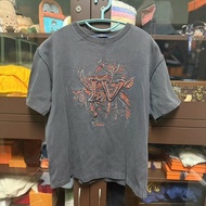 LV MEN 男 短袖上衣 T恤 針織 鏤空 深灰 logo